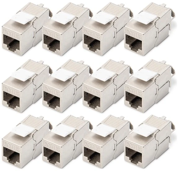 „Digitus Modulis CAT 6A Keystone“ ekranuota, be įrankių montuojama jungtis - 12 vnt.