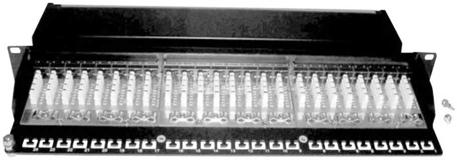 DIGITUS Patchpanel 1HE 12-Port Cat6A geschirmt juodas