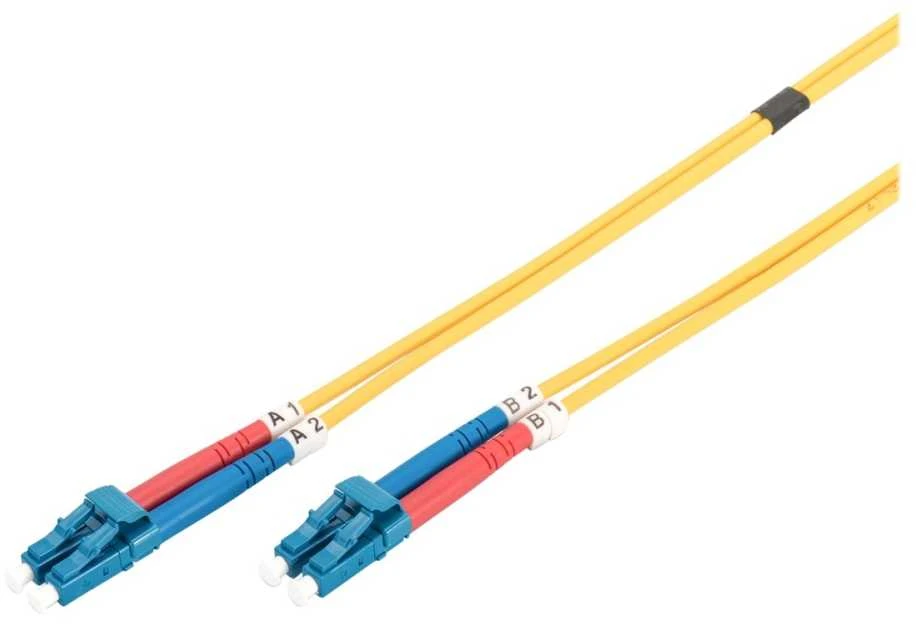 Assmann Electronic DIGITUS LWL patchable LC/LC 09/125um singelmode Duplex be halogenų su protokolu geltona 10m
