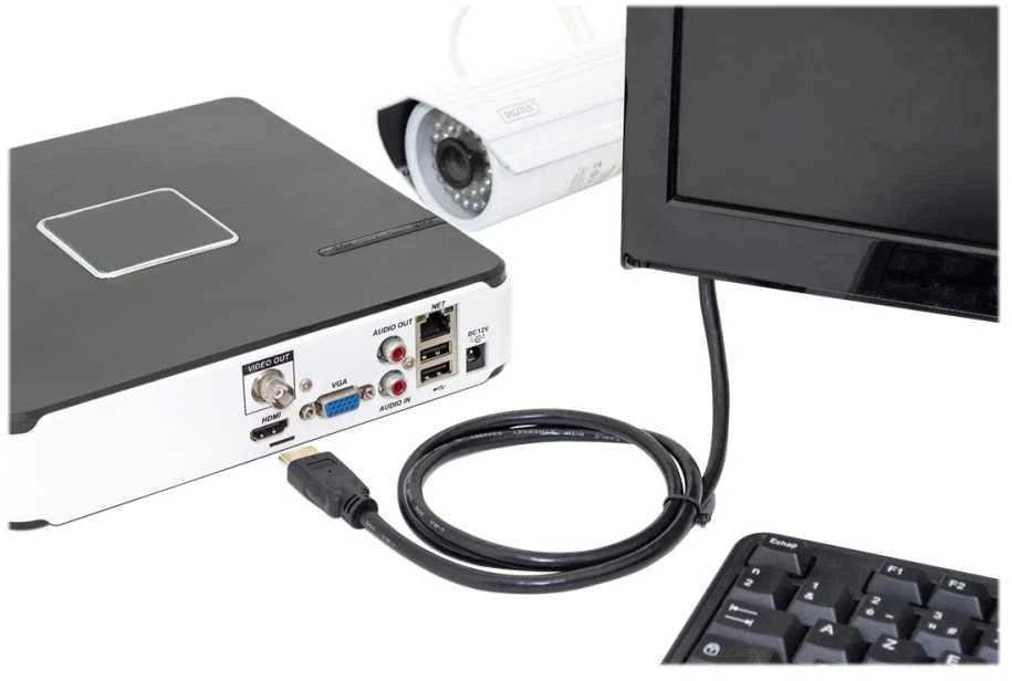Assmann Electronic „Digitus“ didelės spartos HDMI su Ethernet prijungimo kabeliu | DB-330123-020-S | 2 m