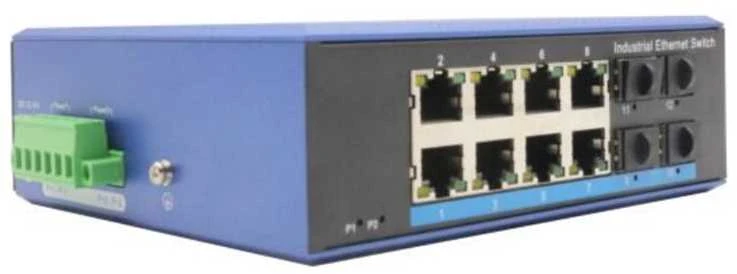 Šakotuvas Digitus INDUSTRIE 8+2-PORT E POE SWITCH - 8 PORT GE POE RJ452 GE SFP PORT