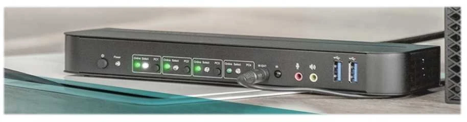 DIGITUS KVM jungiklis: priekinis valdymo skydelis