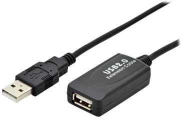 Assmann Electronic DIGITUS USB 2.0 kartotuvo kabelis 10m USB A vyriškas / A moteriškas