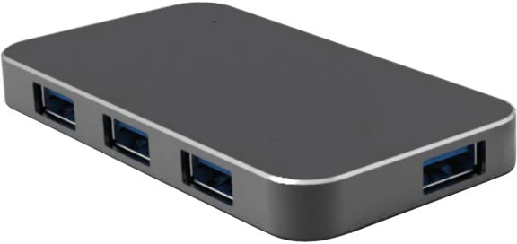 Assmann Electronic DIGITUS USB 3.0 Hub 4 prievadų Įsk. 5V/2A maitinimo šaltinis Aliuminio korpusas