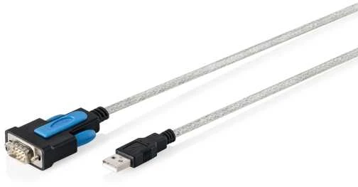 „Digitus“ kabelis USB 2.0–RS232 (db9) adapteris | FTDI (ft232rnl) lustų rinkinys | PVC, skaidrus | prisukamas tvirtinimas | 1,8 m