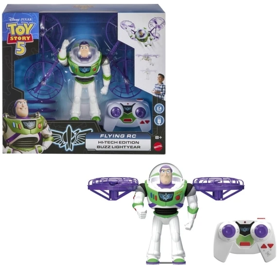 Mattel „Disney Toy Story 5“ skraidančio nuotolinio valdymo drono figūrėlė Buzz Lightyear Buzz Lightyear 18 cm
