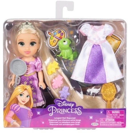 DISNEY PRINCESS Ilgiausių plaukų Rapunzel lėlė 15 cm