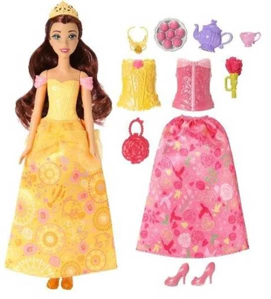 Mattel Lėlė Disney princesė Bella su istorija 2in1