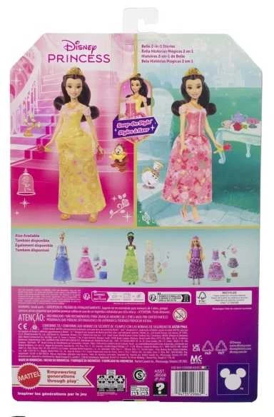 Mattel Lėlė Disney princesė Bella su istorija 2in1