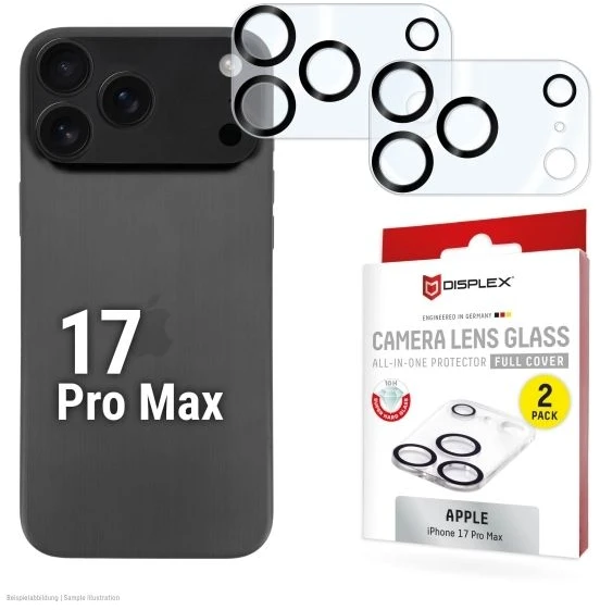 DISPLEX kameros stiklas Viskas viename – iPhone 17 Pro Max