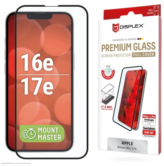 E.V.I DISPLEX Premium Glass MountMaster Apple iPhone 16e / 17e dėklas