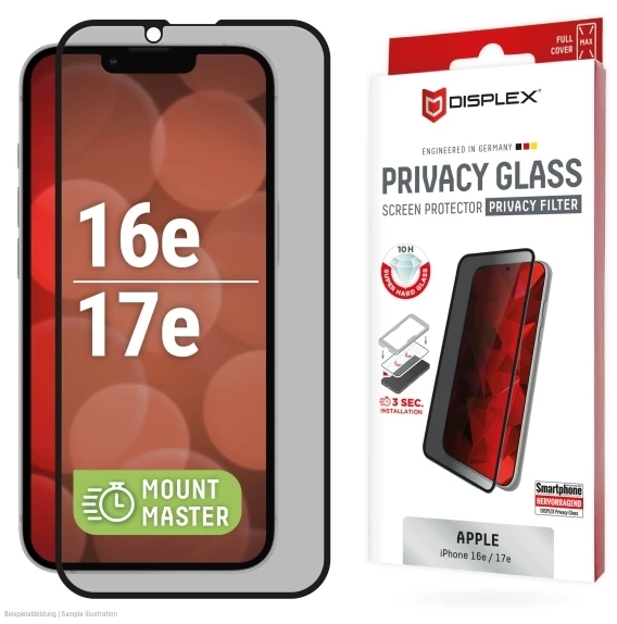 E.V.I DISPLEX privatumo stiklo tvirtinimo elementas Apple iPhone 16e / 17e