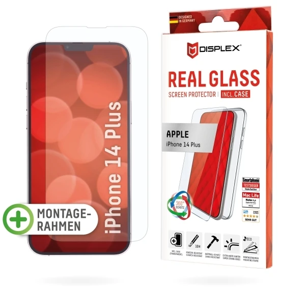 DISPLEX Real Glass + dėklas Apple iPhone 14 Plus