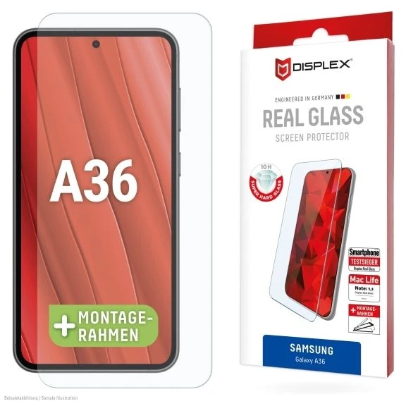 Displex Ekrano apsauga (10H) skirtas Samsung Galaxy A36, Eco montavimo rėmelis, atsparus įbrėžimams, Samsung, Galaxy A36, sausas klijavimas, atsparus nešvarumams, atsparus smūgiams, atsparus įbrėžimams, permatomas, 1 vnt.