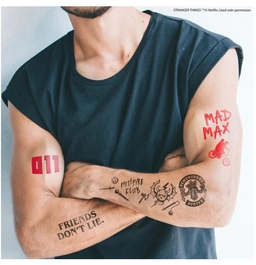 Distrineo Sas Stranger Things tatuiruotės