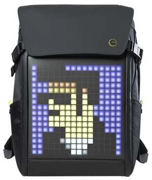 Divoom Mugursoma M Premium Laikapstākļu izturīga soma ar Led Pixel Art Displeju & App vadību Melna