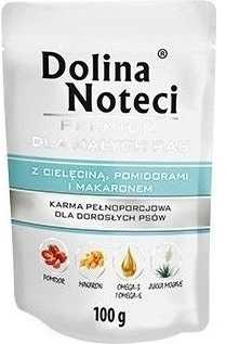 Dolina Noteci Premium su veršiena, pomidorais ir makaronais - šlapias šunų maistas - 100 g