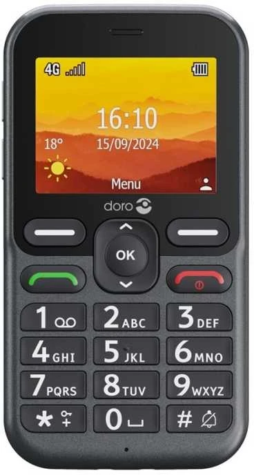 Doro Leva L11, Juostelinis, Viena SIM, 6,1 cm (2.4"), 2 MP, 1150 mAh, Grafito