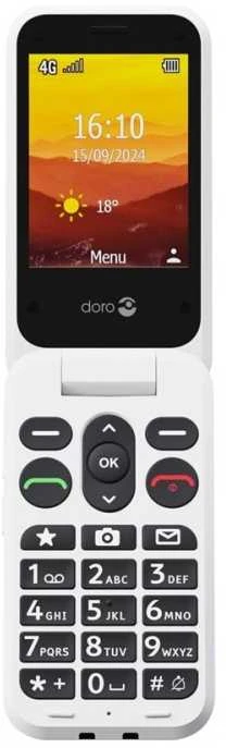 Doro Leva L21, Clamshell, Single SIM, 7.11 cm (2.8"), 2 MP, 1150 mAh, Raudona, Baltas