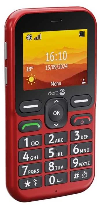 Mobilusis telefonas DORO LEVAL11, Raudonos spalvos