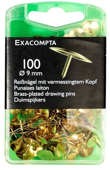 Segtukai Exacompta 14741E, žalvariniai, IlxØ: 7 x 9 mm, 100 vnt./pak