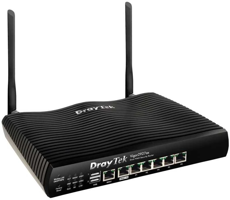 Maršrutizatorius DrayTek Vigor 2927ax WLAN-AX SecureRouter DUAL-WAN mažmeninė prekyba