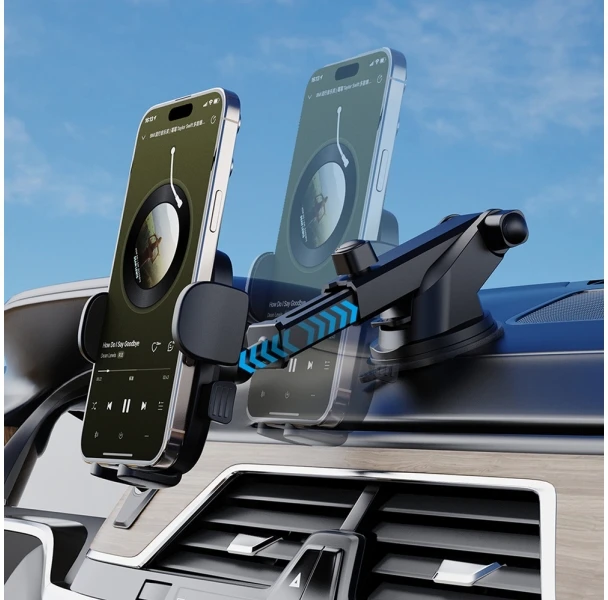 Dudao F2N smartphone holder for 360° air vent – juodos spalvos