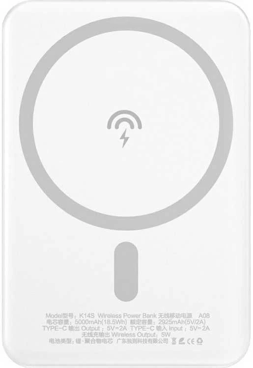 Dudao K14S USB-C / MagSafe wireless powerbank 20W 5000mAh – juodos spalvos