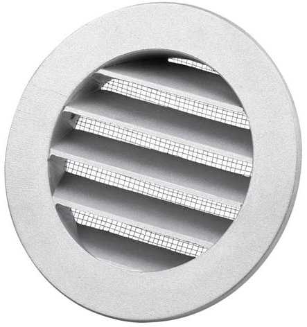 Duka Ventilation Duka DUSAV apvalus Ø125 mm - Aliuminis, aliuminis, su flanšu ir sujungimo mova