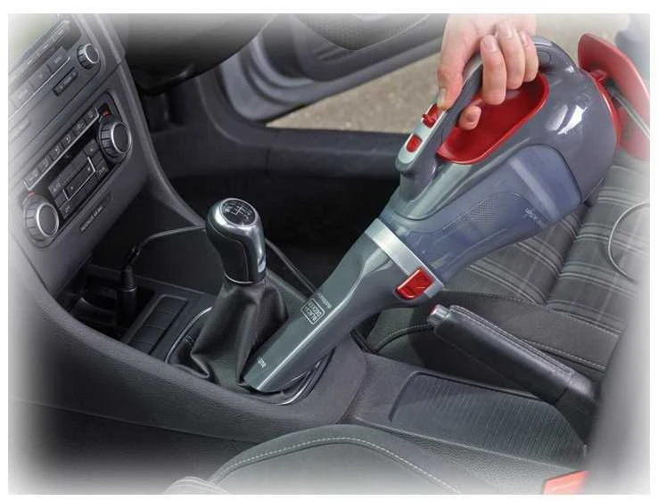 Black & Decker Juodas & Decker automobilinis dulkių siurblys Juodas+DECKER ADV1200-XJ (12W, raudona ir pilka spalvos)