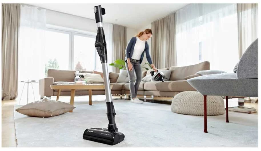 Bosch BSS711W stick vacuum/electric broom Baterija Dry Bagless 0.3 L Juodas, Sidabrinis, Baltas