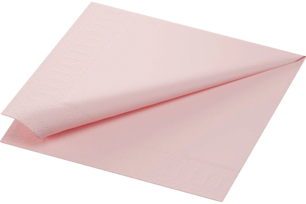 Duni servetėlės 40x40 cm 3 sluoksnių Mellow Rose, 4 pakeliai x 250 vnt./dėžėje