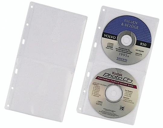 Patvarūs DURABLE CD dėklai 2 CD/DVD diskams, skaidrūs, 5 vnt.