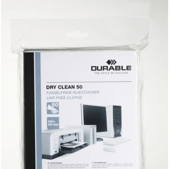 Valiklis Durable Dry Clean servetėlės bezpyłowe valymui plastiku 50szt.