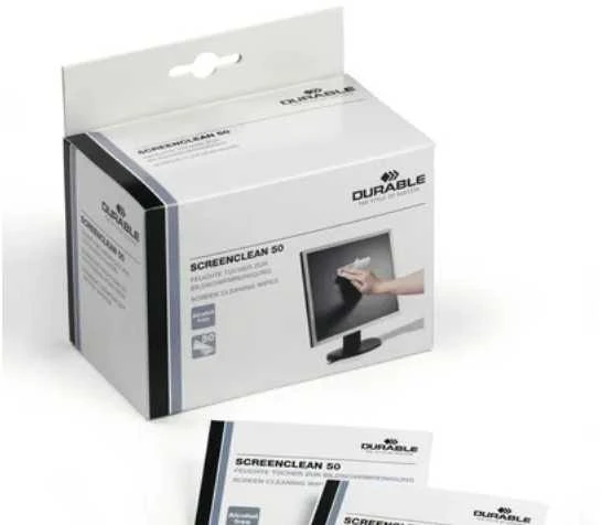 Valiklis Servetėlės ekranui valyti DURABLE Screenclean, 50 vnt.