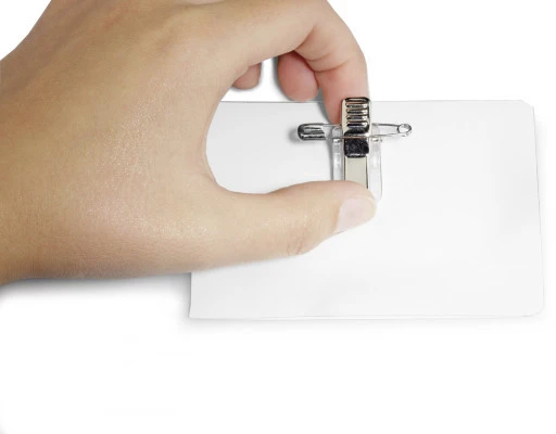 Staples DURABLE Identyfikator samolaminujacy su kombi klipem, 25 vnt