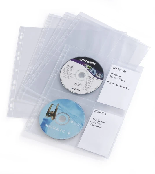 Durable Patvarus CD/DVD viršelis, šviesus, M, 10 vnt., permatomas