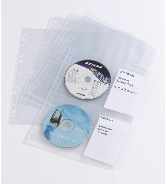 Durable Patvarus CD/DVD viršelis, šviesus, M, 10 vnt., permatomas