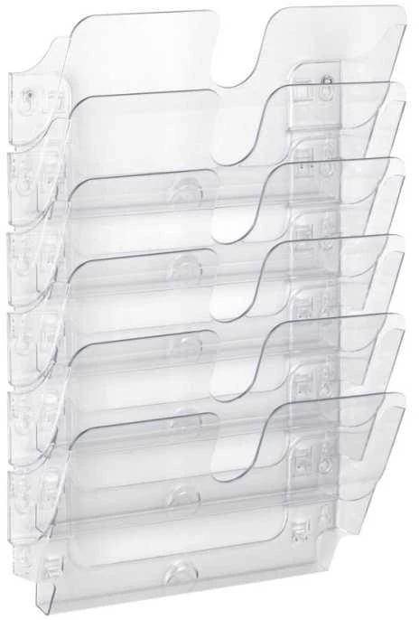Durable FLEXIPLUS žurnalų ir laikraščių stovas 6 spintos Permatomas