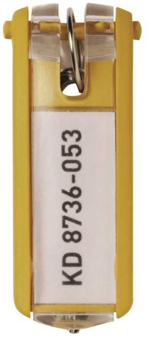 Staples Kabės DURABLE KEY CLIP geltona raktų pakabukas, pakuotėje 6 vnt.