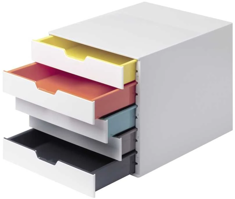 Durable DURABLE Schubladenbox VARICOLOR 5Fächer MIX mehrfbg