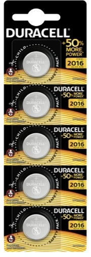 Duracell 072022, vienkartinė baterija, CR2016, ličio, 3 V, 5 vnt., blisteris