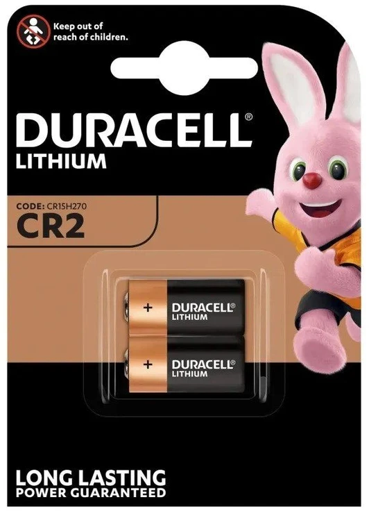 Duracell CR2 ličio baterijos, 2 vnt. pakuotėje