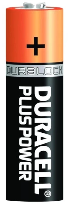 Duracell Plus, Vienkartinės baterijos, AA, Šarminės, 1,5 V, 8 vnt., Juoda, Auksinė