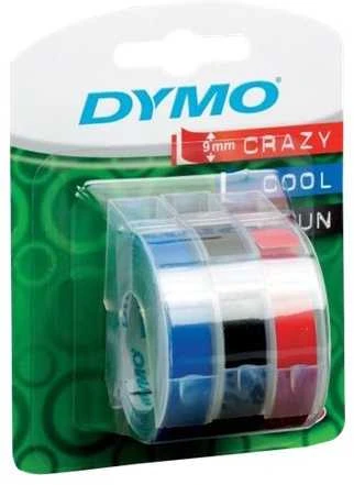 DYMO 3D Juostelės Mechaniniams Etikečių Spausdintuvams 9mm x 3m / raudona/mėlyna/juoda (S0847750)