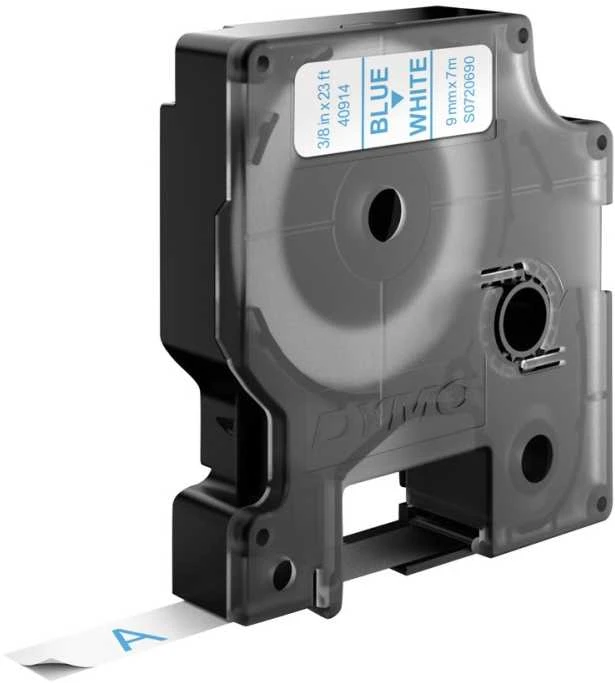 Juostelė DYMO D1 9mm x 7m, mėlyna ant balto / S0720690 40914