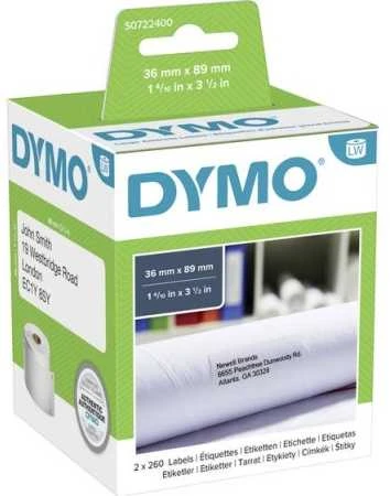Etiketės DYMO LabelWriter 36x89 mm, 2x260 vnt. / S0722400 99012