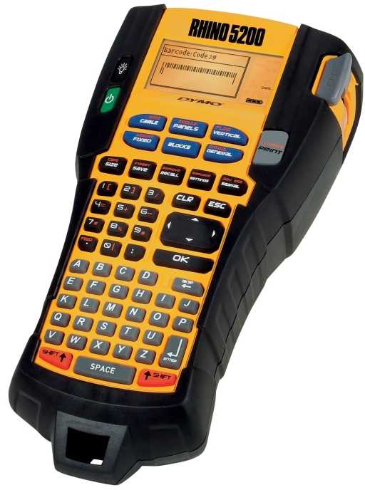 Etikečių spausdintuvas Dymo DYMO Rhino 5200 im stabilen Hartschalenkof. ABC UK/HK
