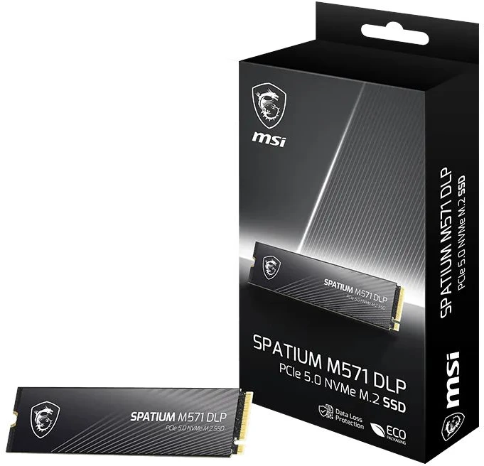 MSI SPATIUM M571 DLP PCIe 5.0 NVMe M.2 4T vidinis SSD diskas 4 TB PCI Express 5.0 3D NAND