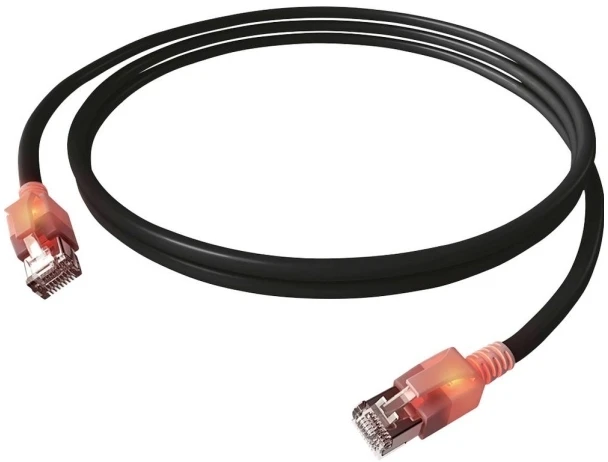 Easylan SACON Cable saCon S/FTP Cat.6A (EA klasė), LSOH, juodas, 2 m